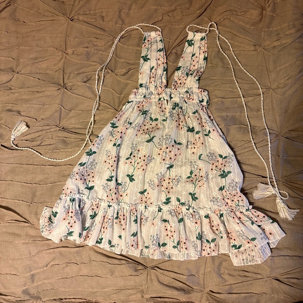 Floral woman’s beach cover up dress